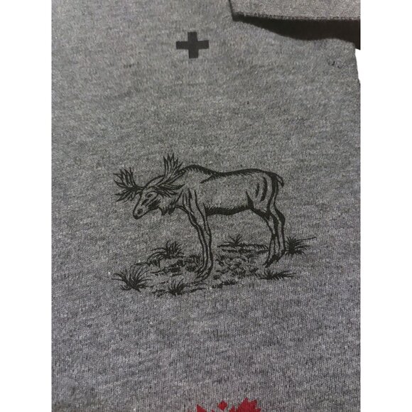 Vintage 90s Nautica Moose Graphic Print Polo Shirt L Long Sleeves AOP Nordic - Picture 3 of 5